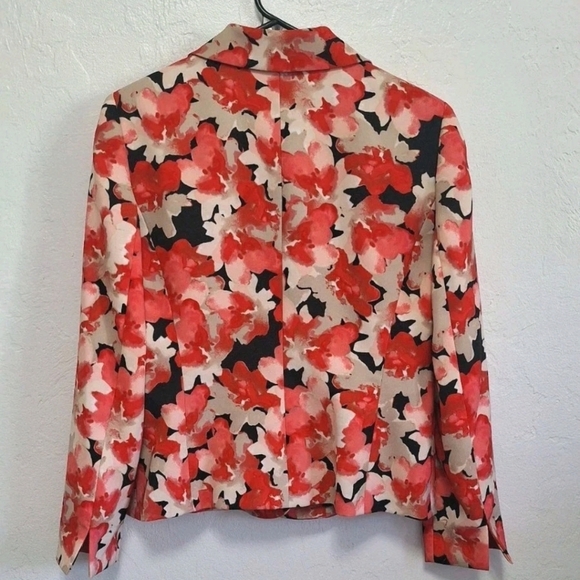 Le Suit Petite Floral Women's Blazer 3 Buttons Size 6P - Picture 4 of 7